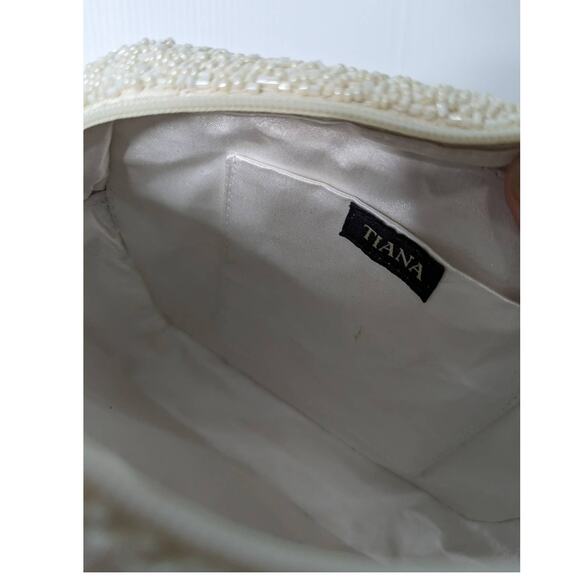 Tiana Y2K Beaded Butterfly Bag Ivory Multi Sequin Crossbody Purse Handcrafted - Picture 7 of 11